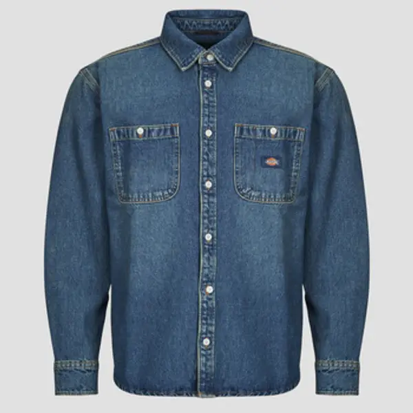 Dickies Dickies  Košulje dugih rukava MECHANIC DENIM SHIRT LS KHAKI TINTED BLUE  Dickies