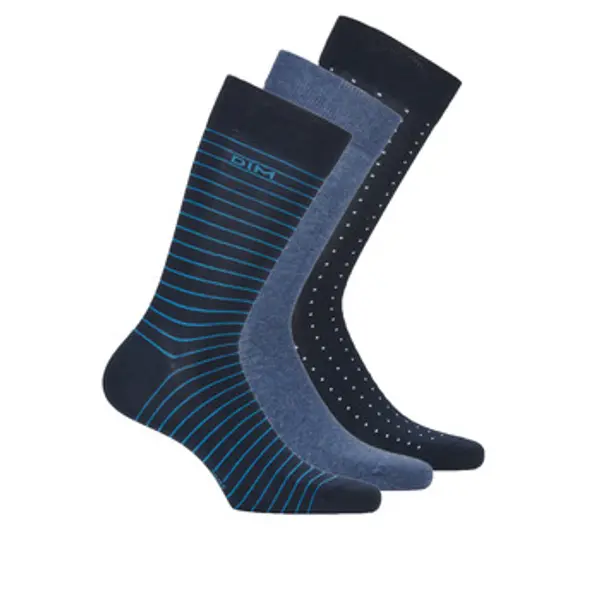 DIM DIM  Čarape MC COTON STYLE RAYURES ET POIS PACK X3  DIM