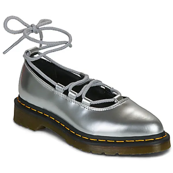 Dr. Martens Dr. Martens  Balerinke i Mary Jane cipele Elphie II Lace Up Silver Metallic Patent Lamper  Dr. Martens
