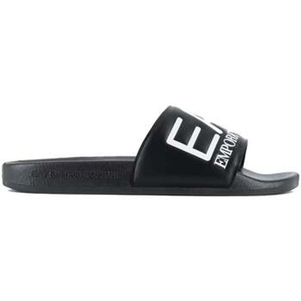 Ea7 Emporio Armani Ea7 Emporio Armani  Sportske natikače Visibility Logo Slides Black/White  Ea7 Emporio Armani