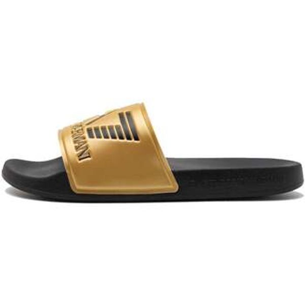 Ea7 Emporio Armani Ea7 Emporio Armani  Sportske natikače Visibility Logo Slides Shiny Gold/Black  Ea7 Emporio Armani