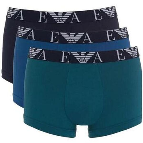 Emporio Armani Emporio Armani  Bokserice Three Pack Logo Trunks Green/Blue/Black  Emporio Armani