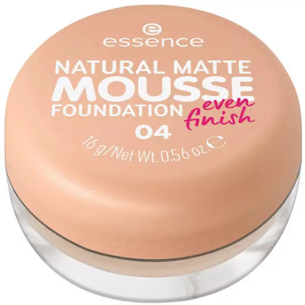 Essence Essence  Tekući puderi i primeri Natural Matte M0usse Foundation - 04  Essence