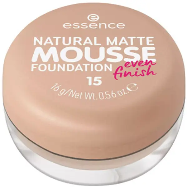 Essence Essence  Tekući puderi i primeri Natural Matte M0usse Foundation - 15  Essence