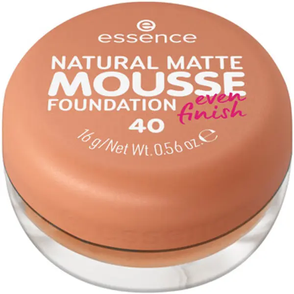 Essence Essence  Tekući puderi i primeri Natural Matte M0usse Foundation - 40  Essence