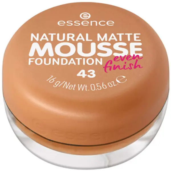Essence Essence  Tekući puderi i primeri Natural Matte M0usse Foundation - 43  Essence
