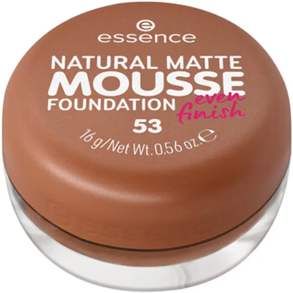 Essence Essence  Tekući puderi i primeri Natural Matte M0usse Foundation - 53  Essence