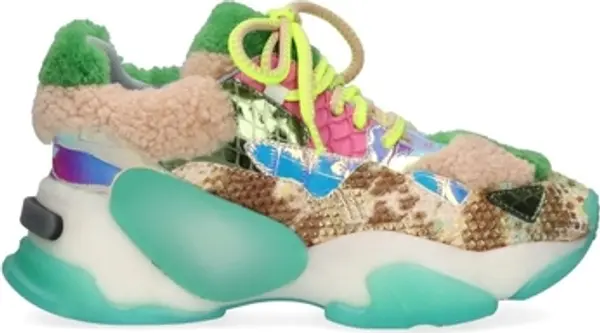 Exé Shoes Exé Shoes  Modne tenisice EXÉ G168-8 - Beige Green Fuschia  Exé Shoes