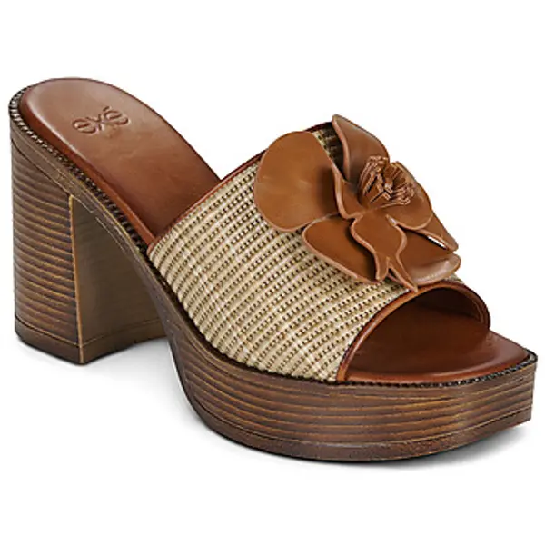 Exé Shoes Exé Shoes  Natikače 595 CECILIA-RAFFIA-BEIGE-TAN  Exé Shoes
