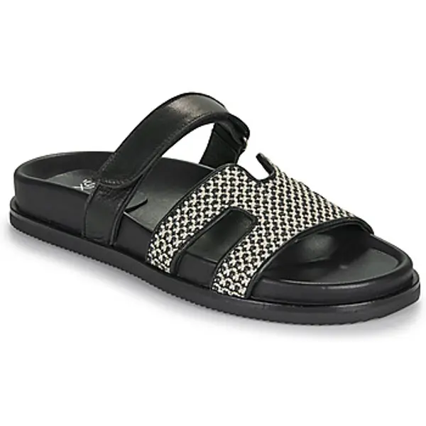 Exé Shoes Exé Shoes  Natikače 966-KIMOLOS-LEATHER-BEIGE-BLACK  Exé Shoes