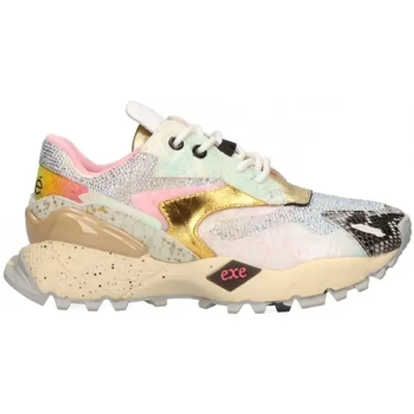 Exé Shoes Exé Shoes  Niske tenisice EXÉ Sneakers 134-8 - Gold/White/Pink Leather  Exé Shoes