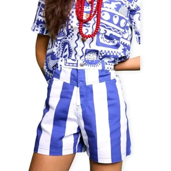 Favorite People Favorite People  Bermude i kratke hlače Positano Shorts - Blue/White  Favorite People