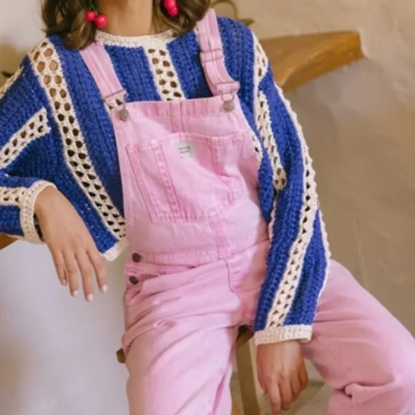 Favorite People Favorite People  Kombinezoni i tregerice Fuchsia Overalls - Pink  Favorite People