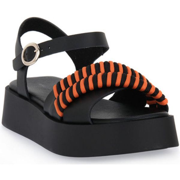 Frau Frau  Sandale i polusandale LONDON NERO TAN  Frau