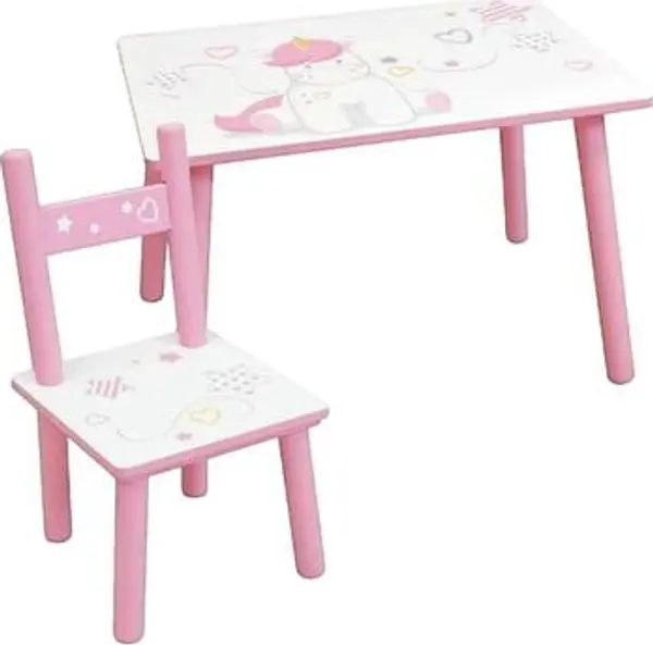 Funhouse Funhouse  Set blagovaonskog namještaja Ensemble table et chaises  Licorne Rose pour enfant  Funhouse