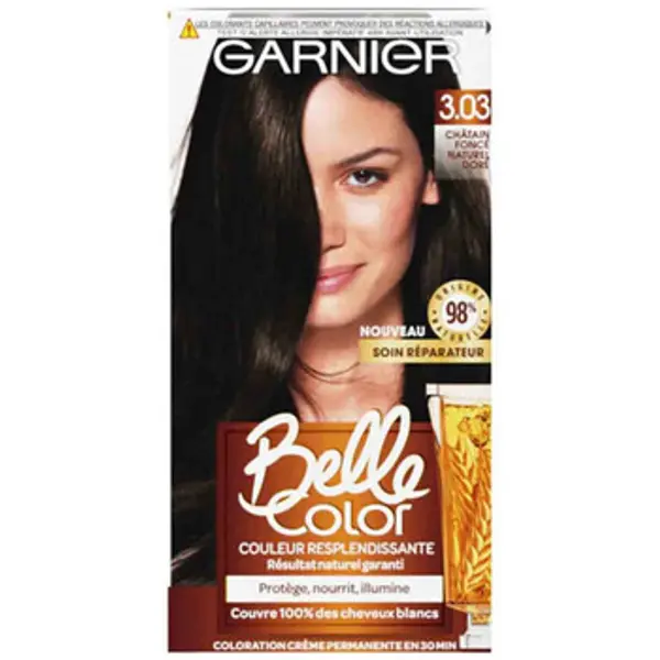 Garnier Garnier  Boje za kosu Belle Color Permanent Hair Dye - 3.03 Châtain Foncé Dor  Garnier