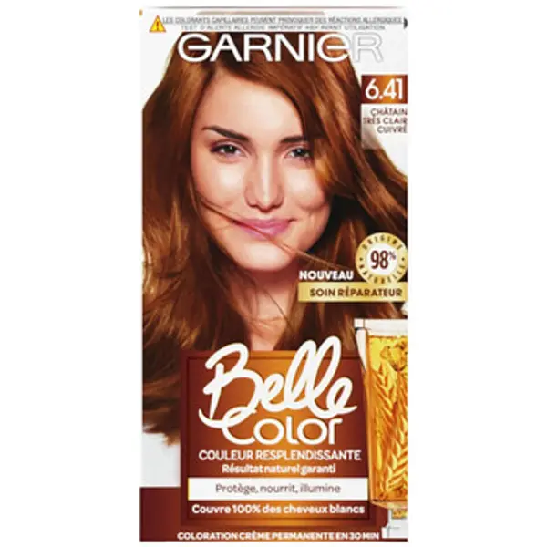 Garnier Garnier  Boje za kosu Belle Color Permanent Hair Dye - 6.41 Chatain Tres Clai  Garnier