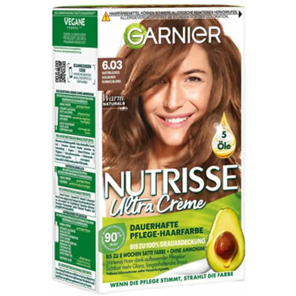 Garnier Garnier  Boje za kosu Nutrisse Ultra Cream Permanent Hair Color - 6.03 Blond  Garnier