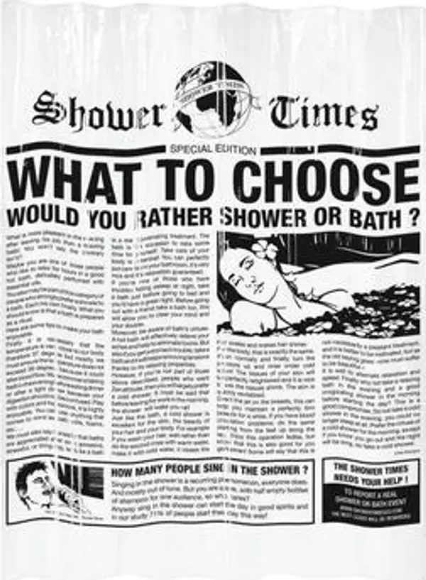 Gelco Gelco  Zavjese i zastori Rideau de douche  Gazette noir 180 x 200 cm  Gelco