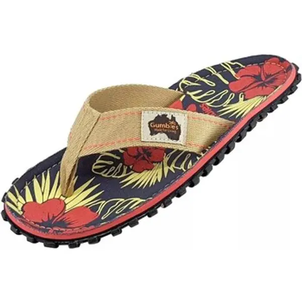 Gumbies Gumbies  Japanke Islander Denim Hibiscus  Gumbies