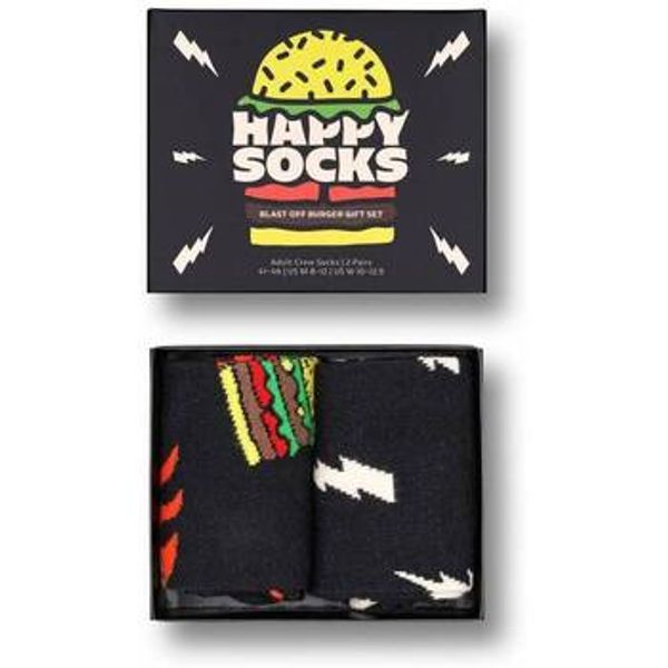 Happy socks Happy socks  Visoke čarape 2-PACK BLAST OFF BURGER SOC  Happy socks