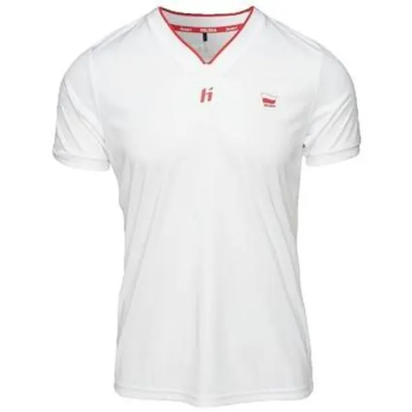 Huari Huari  Majice / Polo majice T-shirt  à col V blanc sport  Huari