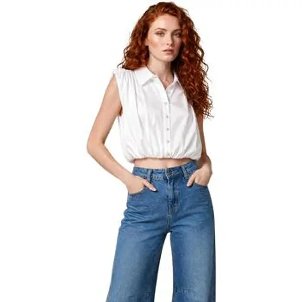 I Am I Am  Topovi i bluze Blusa Tencel Smanicata 26104  I Am