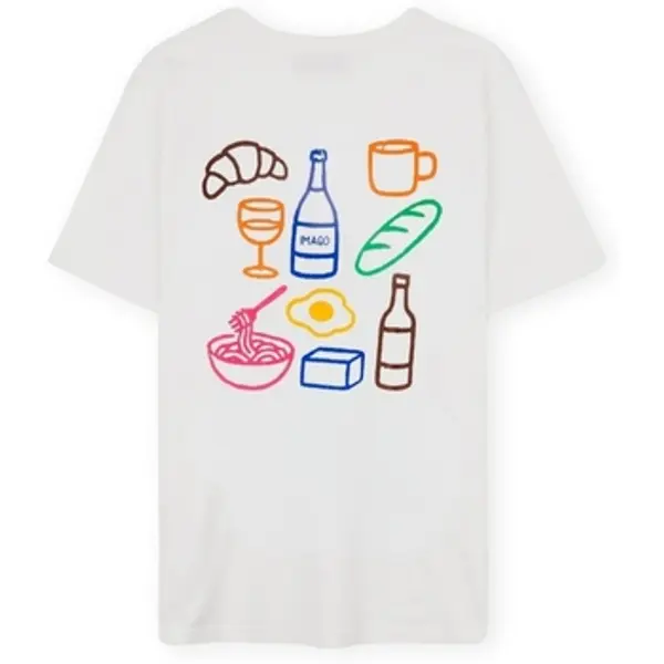 Imago Imago  Majice kratkih rukava T-Shirt Foodies - White  Imago