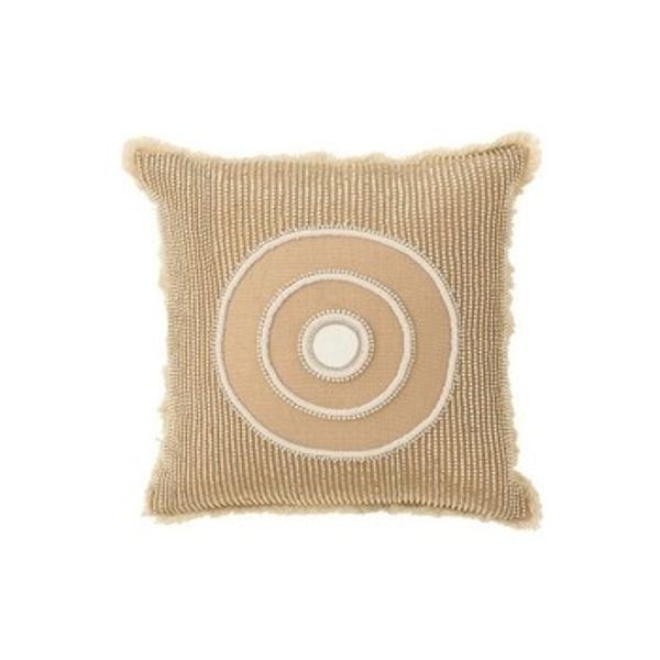 J-line J-line  Jastuci COUSSIN CERCLE IBIZ CO BLA/BEI (49.5x49.5x4cm)  J-line
