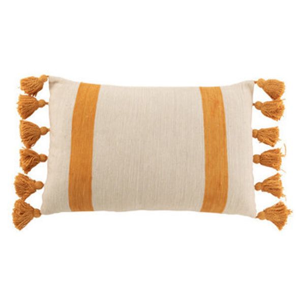 J-line J-line  Jastuci COUSSIN PLAG RAY RECT COT OCRE (40x60x12cm)  J-line