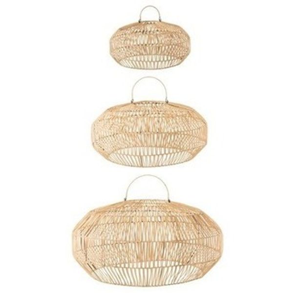 J-line J-line  Lampe i sjenila S/3 ABAT-JOUR ROTIN NATUREL (78.5x78.5x39cm)  J-line