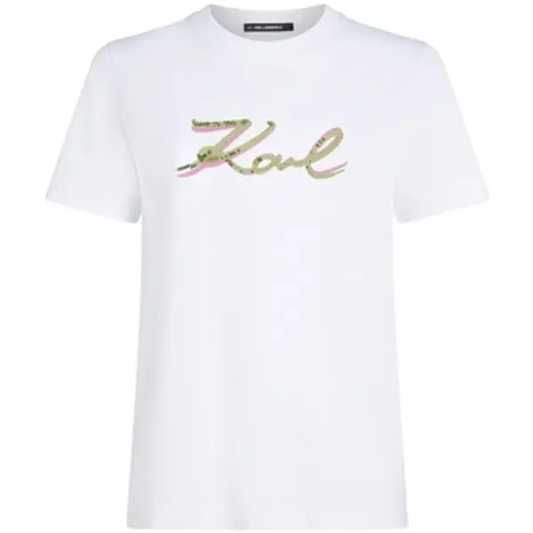 Karl Lagerfeld Karl Lagerfeld  Majice kratkih rukava Camisetas Mujer Modèle Signature Sequins T-shirt  Karl Lagerfeld