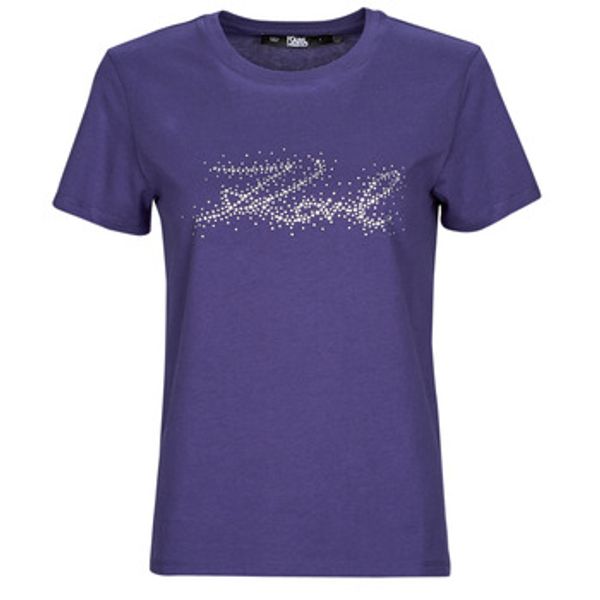 Karl Lagerfeld Karl Lagerfeld  Majice kratkih rukava RHINESTONE KARL LOGO T-SHIRT  Karl Lagerfeld