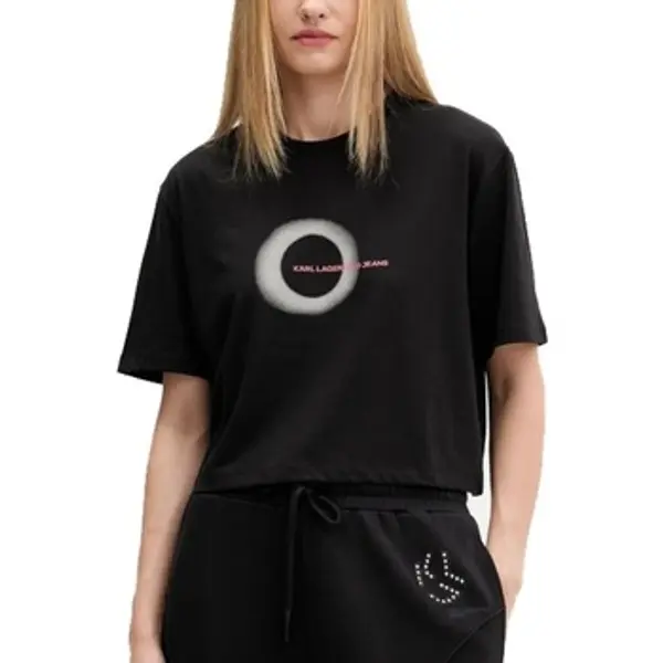 Karl Lagerfeld Karl Lagerfeld  Majice / Polo majice Camisetas Mujer Modèle Klj Boxy Eclipse Graphic T  Karl Lagerfeld