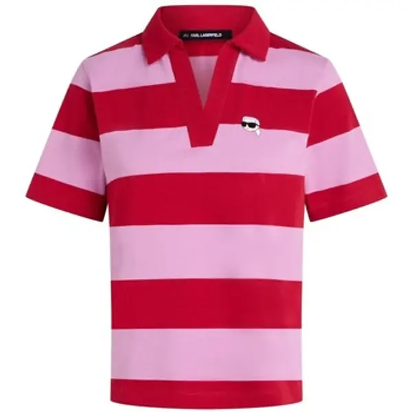 Karl Lagerfeld Karl Lagerfeld  Polo majice kratkih rukava Polos Mujer Modèle Ikon Patch Stripe Sslv Pol  Karl Lagerfeld