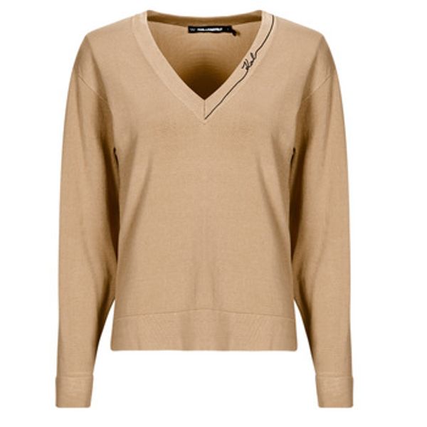 Karl Lagerfeld Karl Lagerfeld  Puloveri LIGHT V-NECK KNIT SWEATER  Karl Lagerfeld