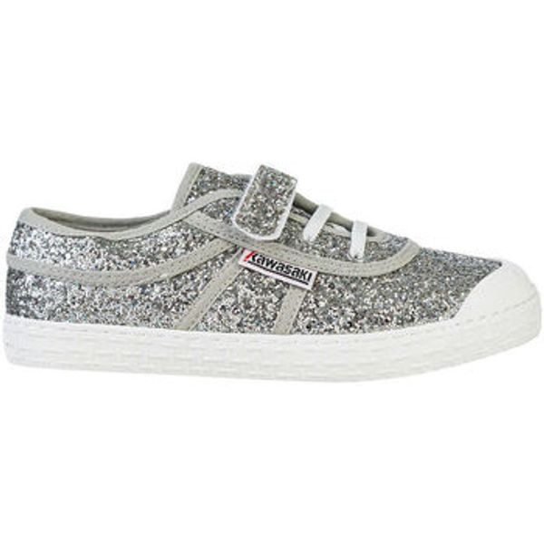 Kawasaki Kawasaki  Modne tenisice Glitter Kids Shoe W/Elastic K202586 8889 Silver  Kawasaki
