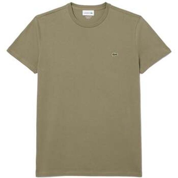 Lacoste Lacoste  Majice / Polo majice Cotton Pima Crew Neck T-Shirt Khaki Green  Lacoste