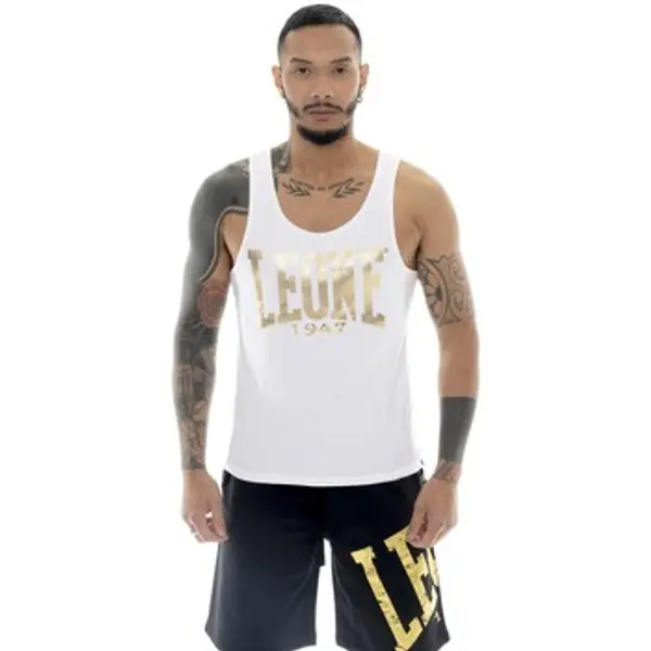 Leone 1947 Leone 1947  Majice s naramenicama i majice bez rukava Man Tank Stripe Gold  Leone 1947