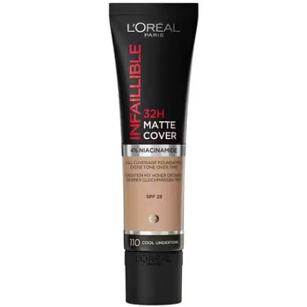L’Oréal Paris L’Oréal Paris  Tekući puderi i primeri Infallible 32H Matte Cover Foundation - 110 Cool Undert  L’Oréal Paris
