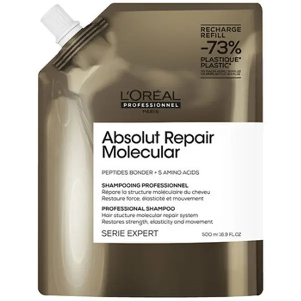 L'oréal L'oréal  Šamponi Absolute Repair M0lecular Shampoo Refill 500 ml  L'oréal