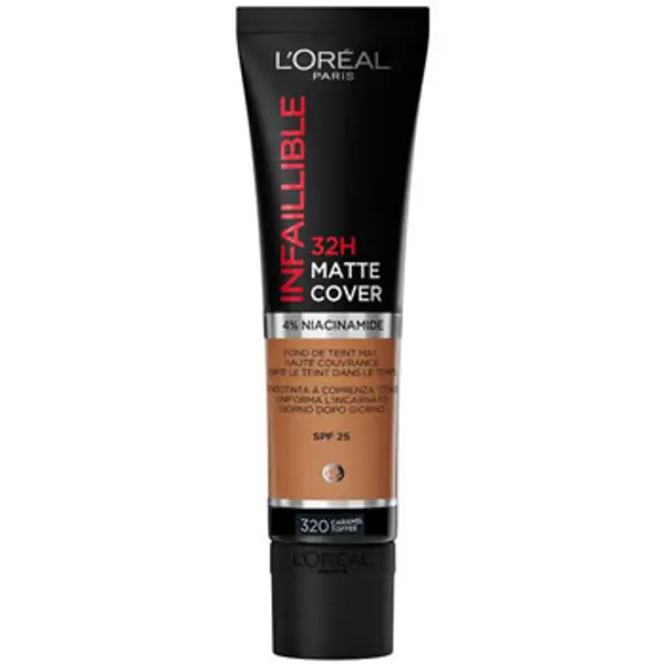 L'oréal L'oréal  Tekući puderi i primeri Infallible 32H Matte Cover Foundation - 320 Caramel  L'oréal