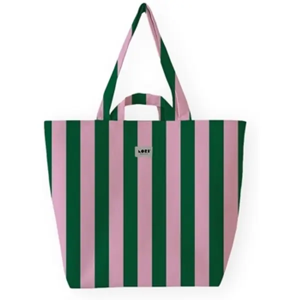 Lori Barcelona Lori Barcelona  Shopper torbe  Bold Stripe Bag - Pink/Green  Lori Barcelona