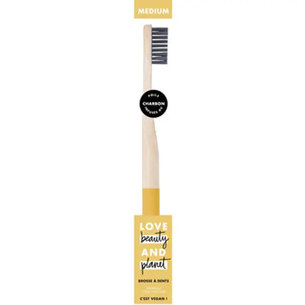Love Beauty & Planet Love Beauty & Planet  Pribor i dodaci za njegu tijela Bamboo Charcoal Toothbrush - Medium  Love Beauty & Planet