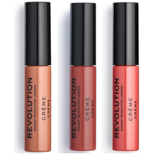 Makeup Revolution Makeup Revolution  Ruževi za usne Set of 3 Cream Lipsticks - 121 Head-Turner / 114 White  Makeup Revolution
