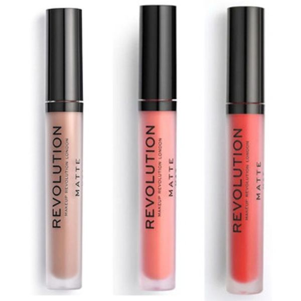 Makeup Revolution Makeup Revolution  Sjajila Set of 3 Matte Lip Glosses - 101 Piece of Cake / 107 RB  Makeup Revolution