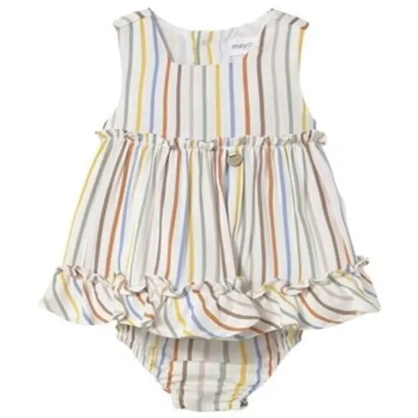 Mayoral Mayoral  Haljine 1844 VESTIDO CON CUBREPAÑAL Multicolor  Mayoral