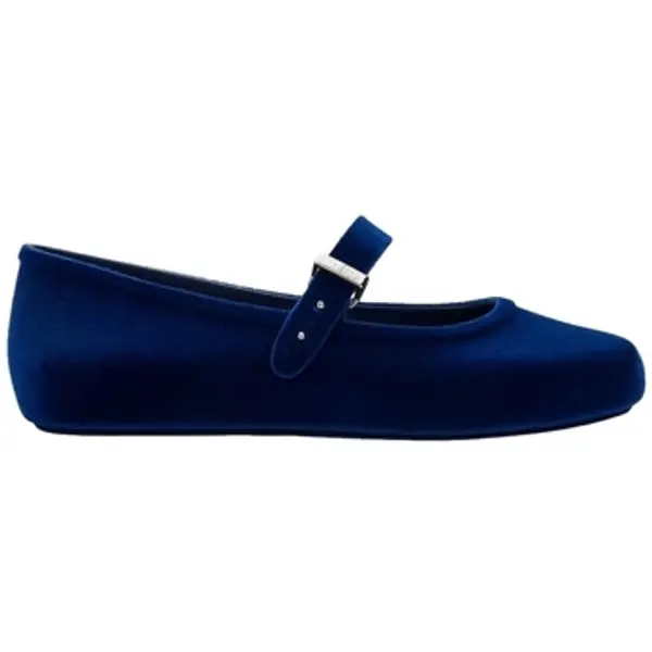Melissa Melissa  Balerinke i Mary Jane cipele Soft Ballerina Velvet II - Blue Flocked  Melissa