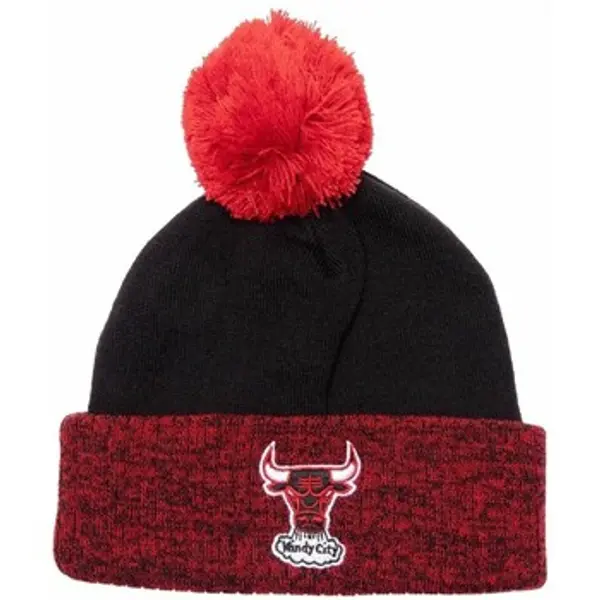 Mitchell And Ness Mitchell And Ness  Kape Two Tone Pom Beanie Hwc Chicago Bulls  Mitchell And Ness