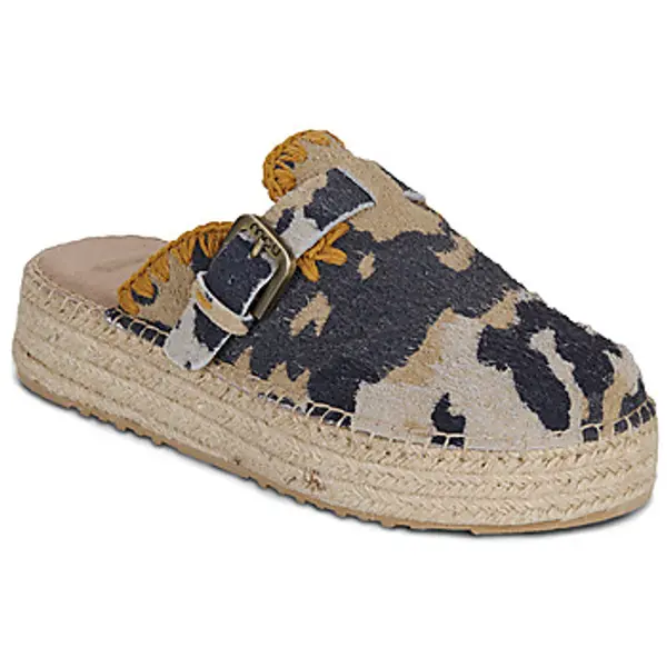 Mou Mou  Natikače JUTE CLOG CAMO PRINT  Mou
